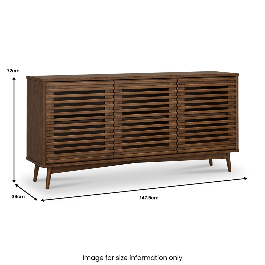 Kari Dark Oak 3 Door Sideboard