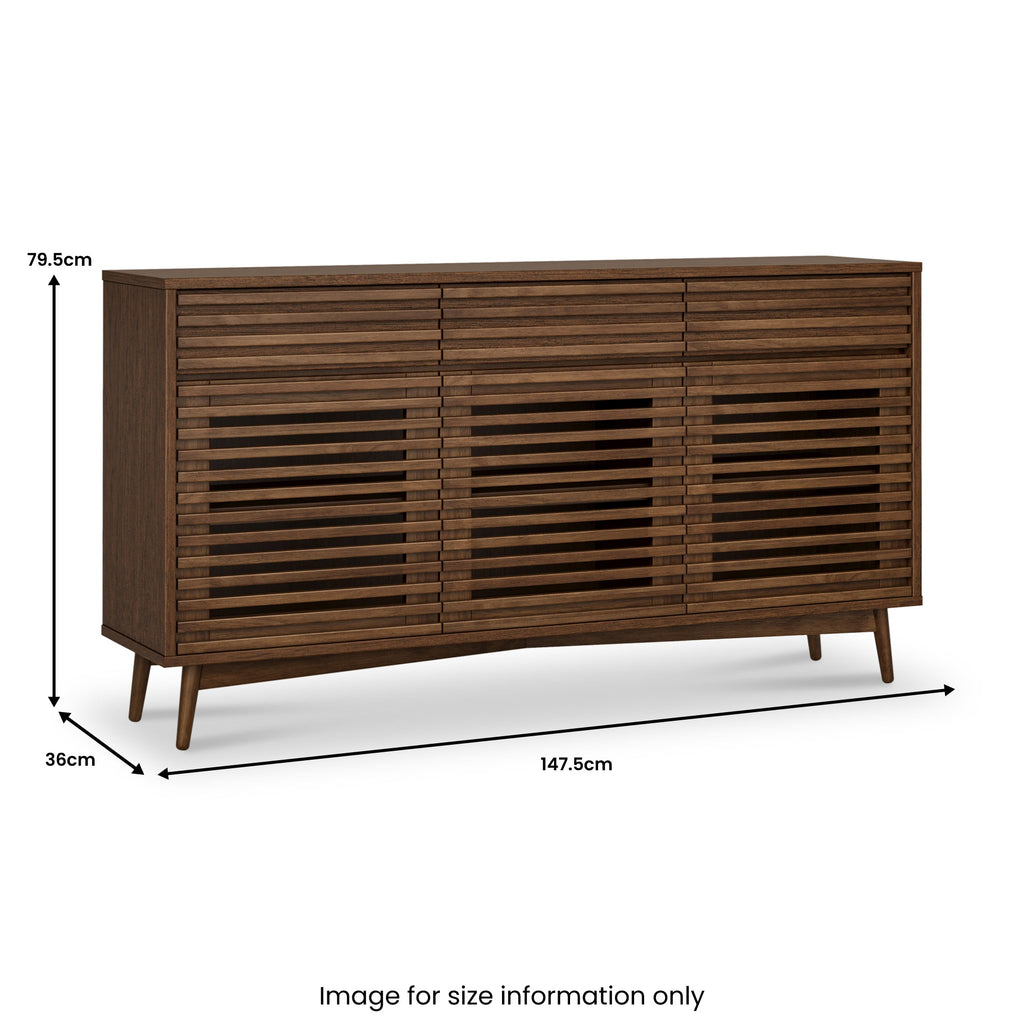 Kari Dark Oak 3 Door 3 Drawer Sideboard