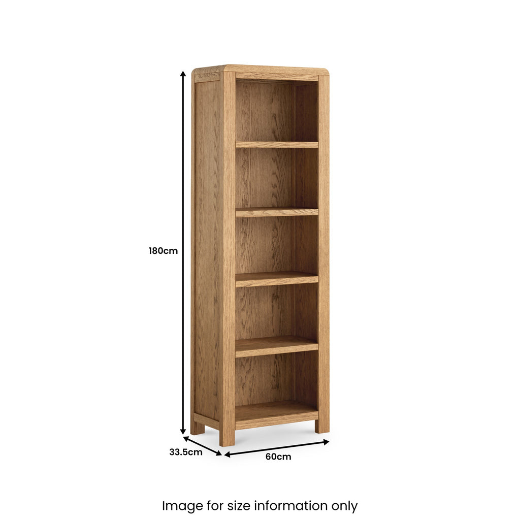 Penryn Oak Slim Bookcase