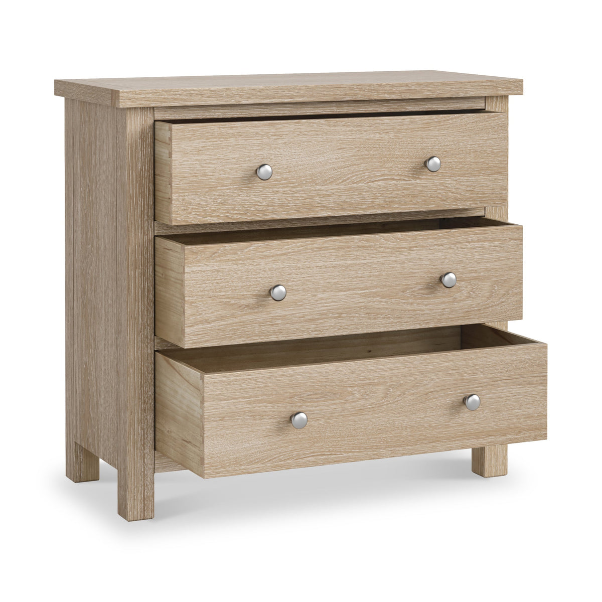 Farro Washed Oak 3 Drawer Chest