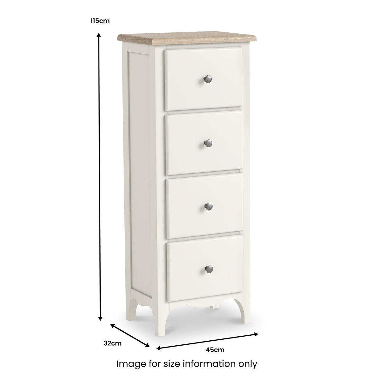 Celine 4 Drawer Tallboy Chest