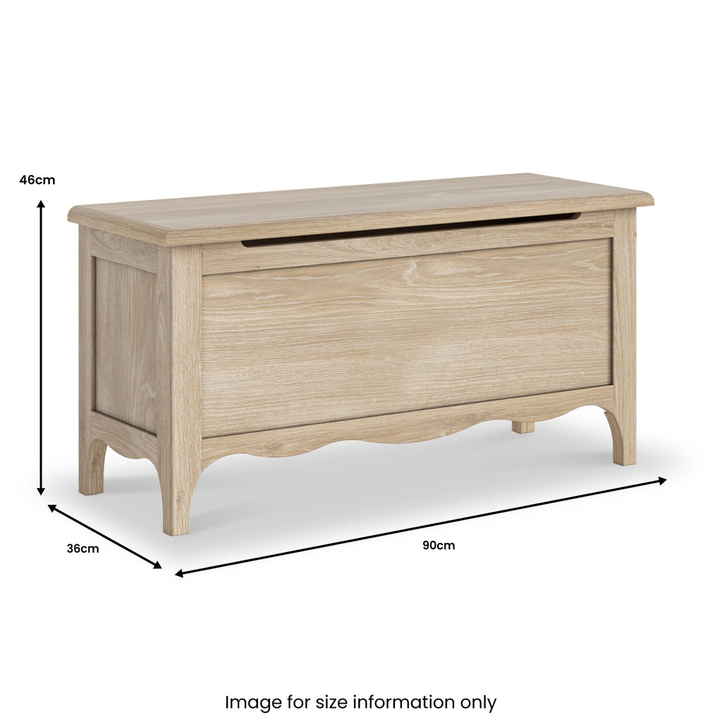 Celine Washed Oak Blanket Box