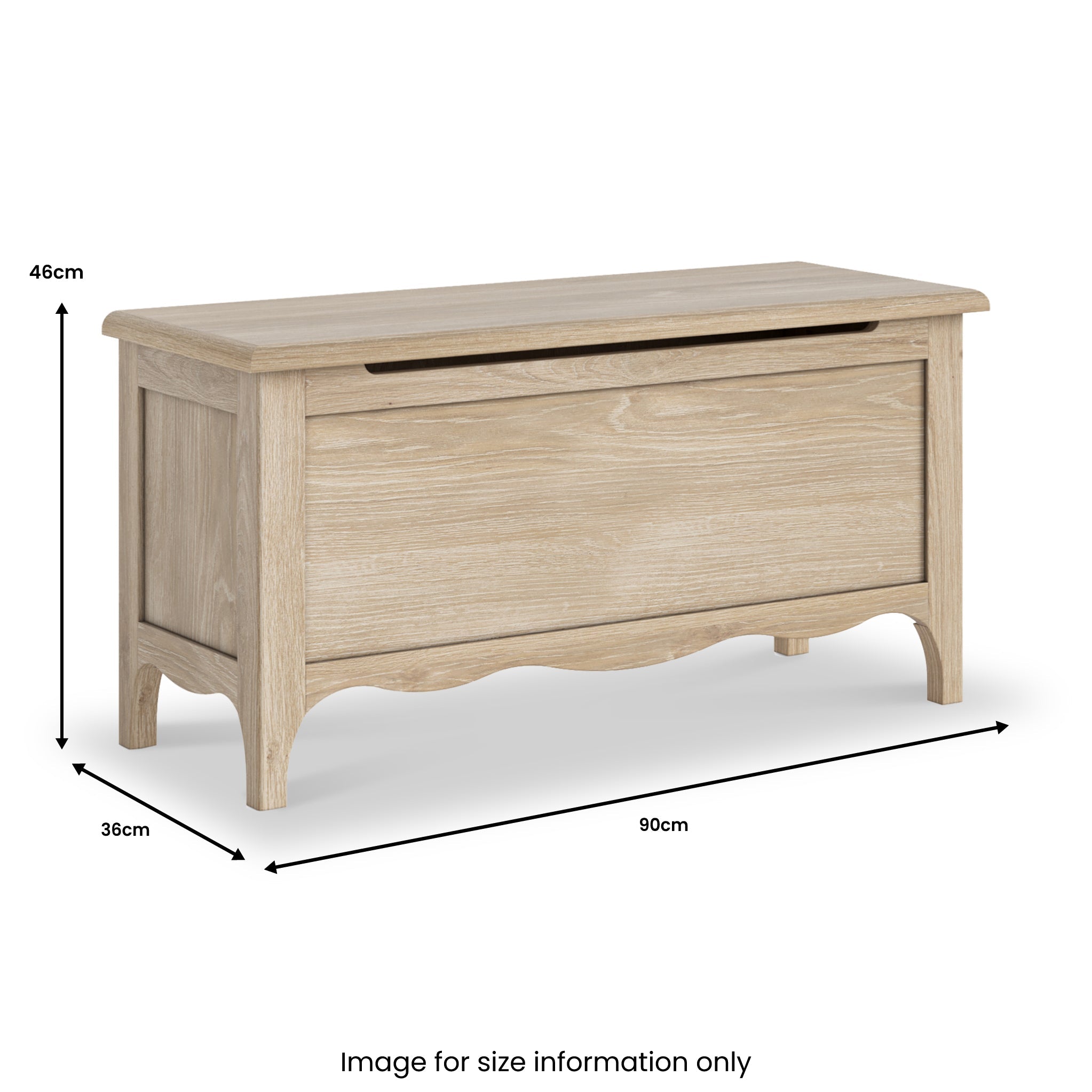 Celine Washed Oak Blanket Box