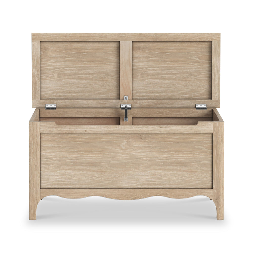 Celine Washed Oak Blanket Box