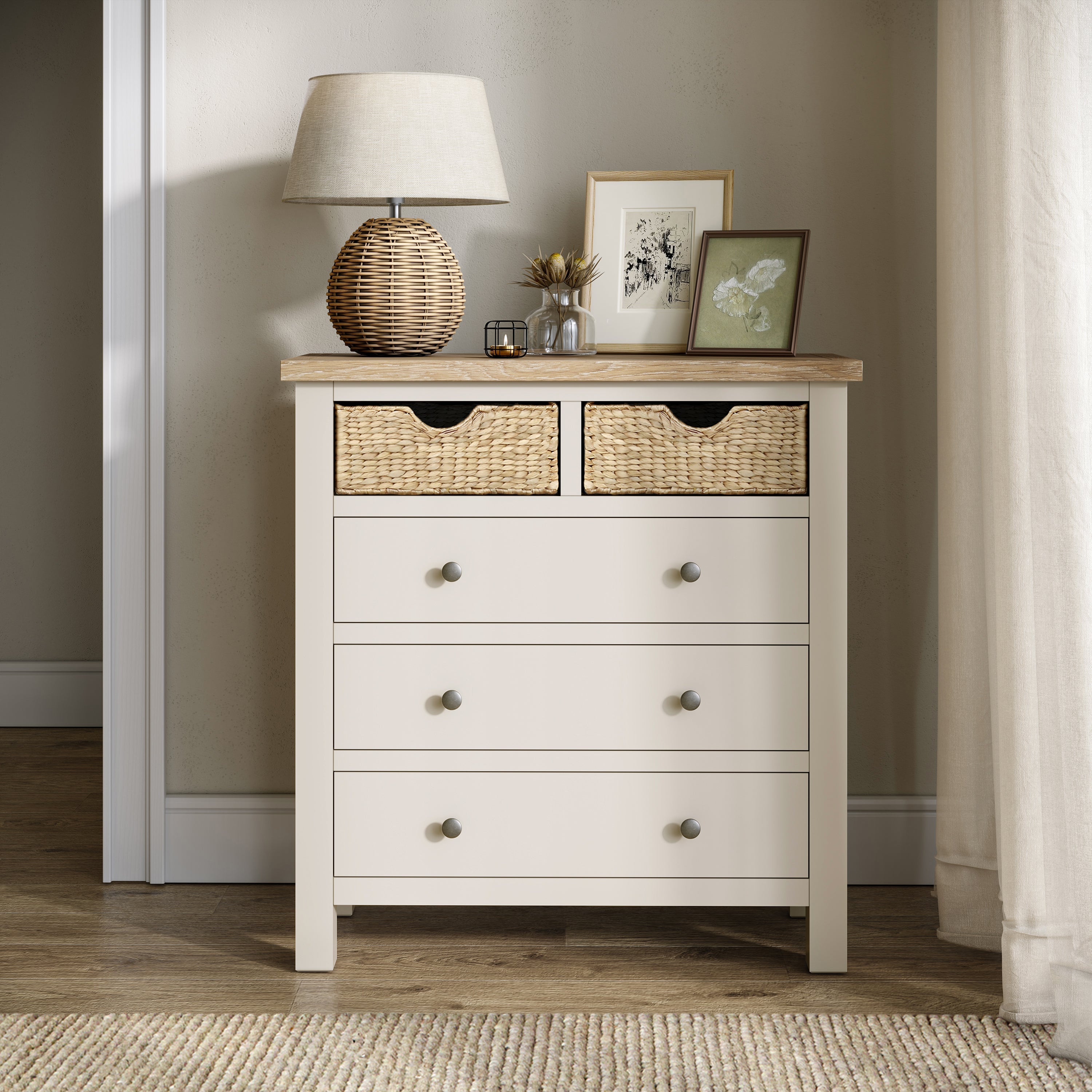 Farro Basket 2 Over 3 Drawer Chest