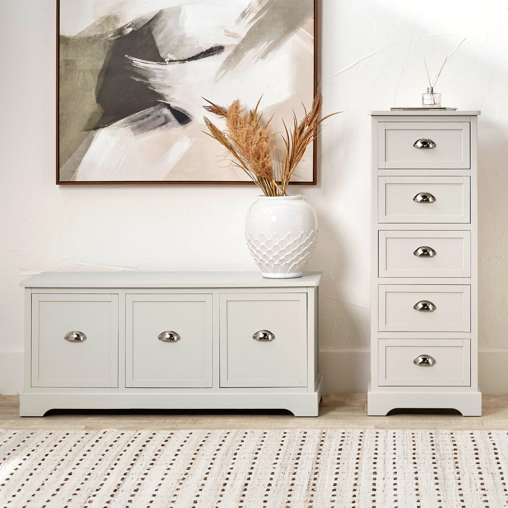 Croft Pine 5 Drawer Tallboy