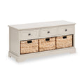 Devonshire Pine Storage Bench with Baskets