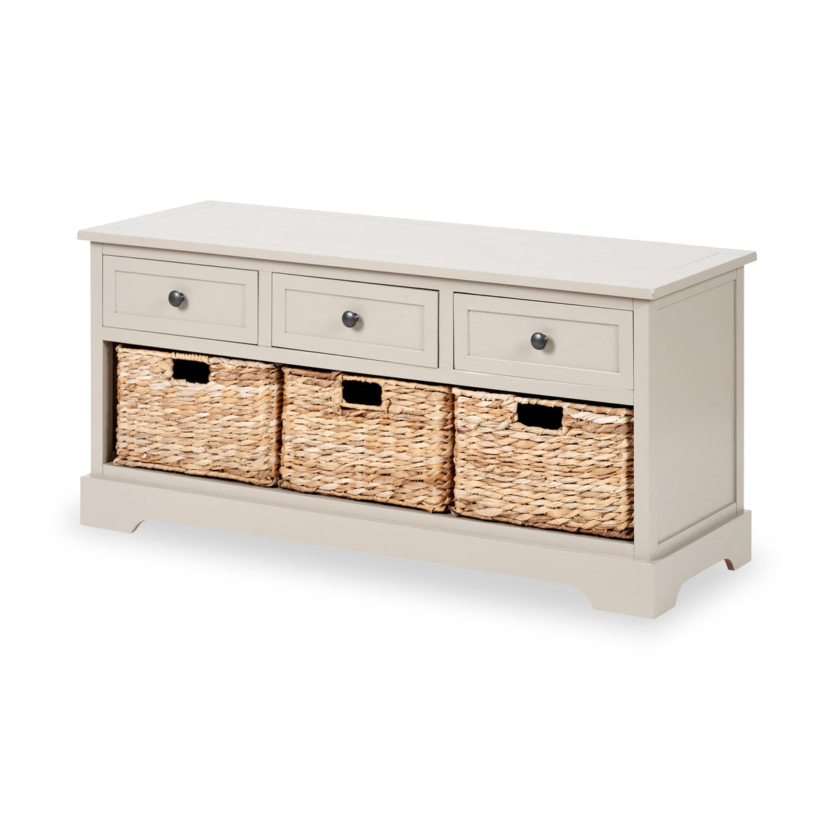Devonshire Pine Storage Bench with Baskets