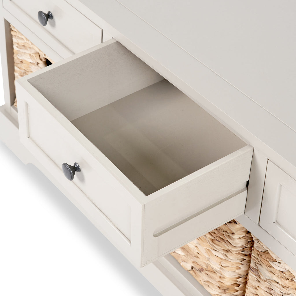 Devonshire Pine Storage Bench with Baskets