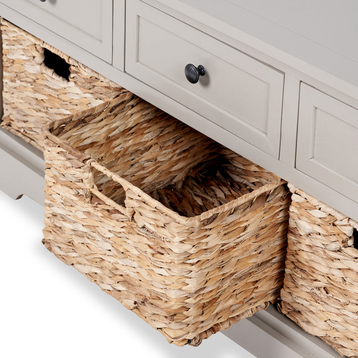Devonshire Pine Storage Bench with Baskets