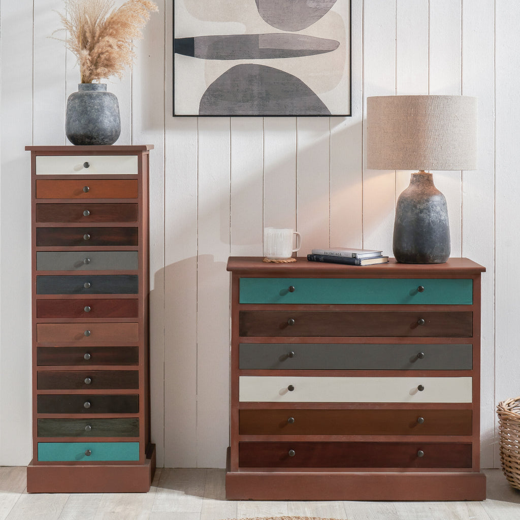 Loft Pine 13 Drawer Tallboy