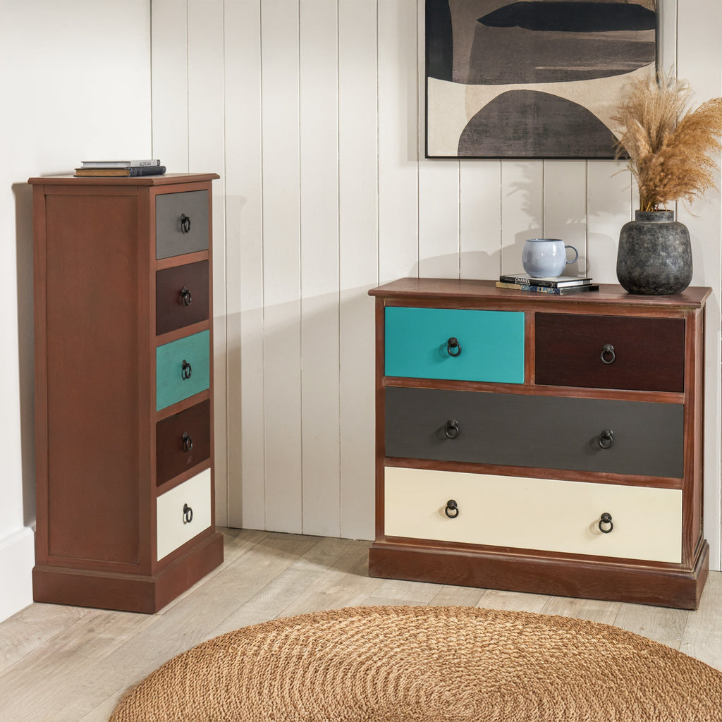 Loft Pine 5 Drawer Tallboy