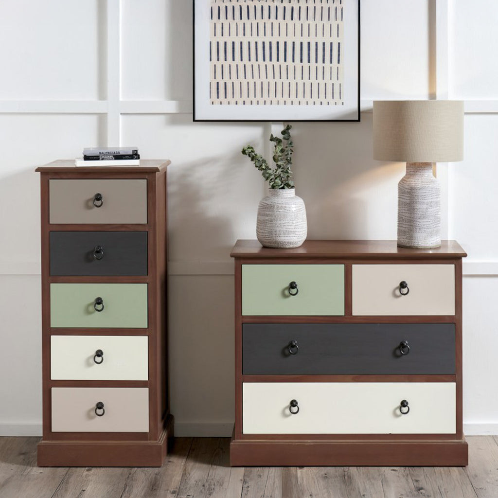 Loft Pine 5 Drawer Tallboy