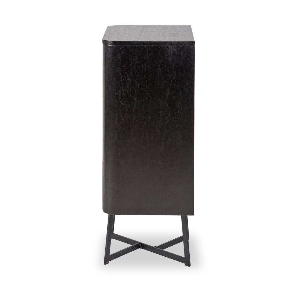 Ukiah Black Ash 5 Drawer Tallboy