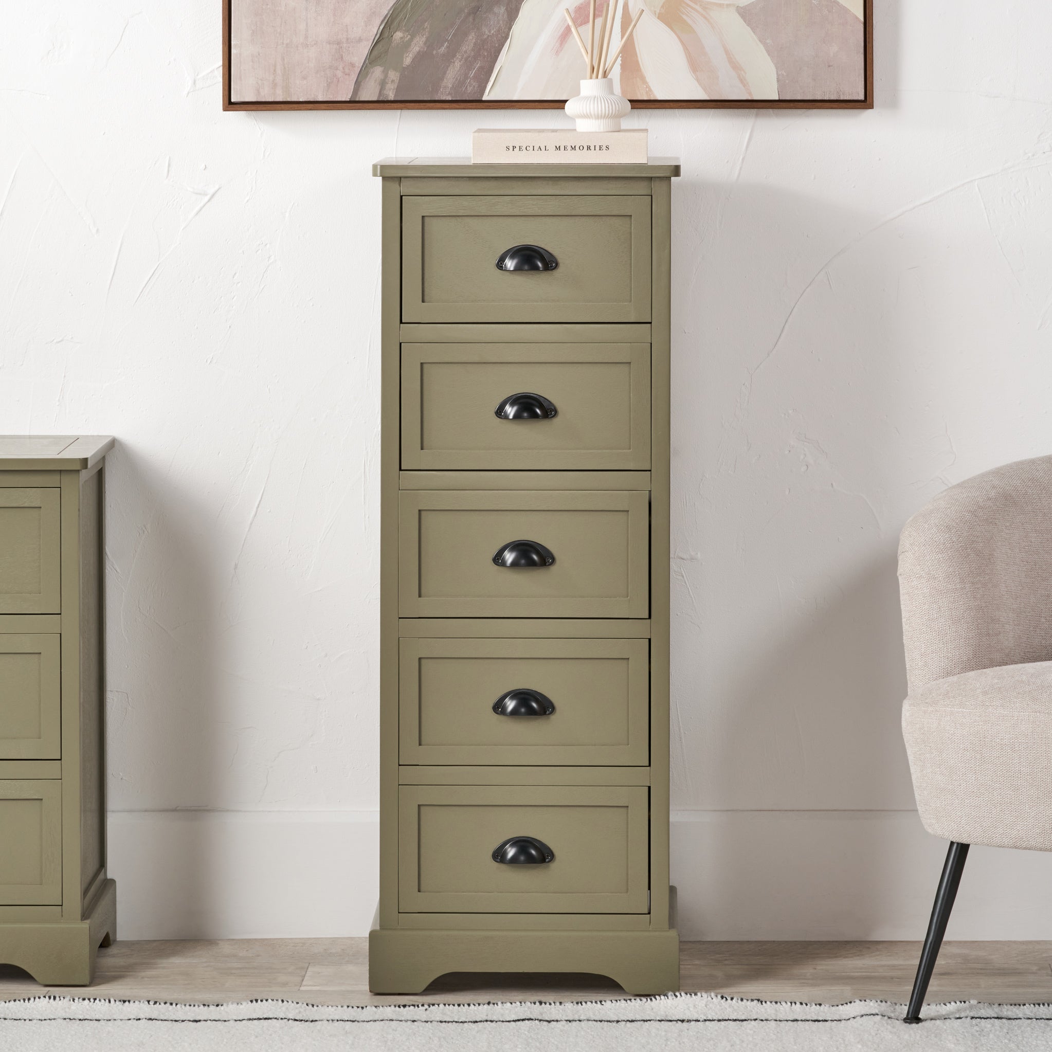 Croft Pine 5 Drawer Tallboy