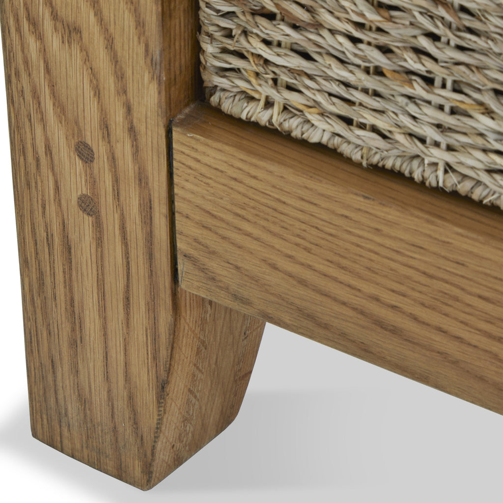Broadway Oak Large Coffee Table with Baskets
