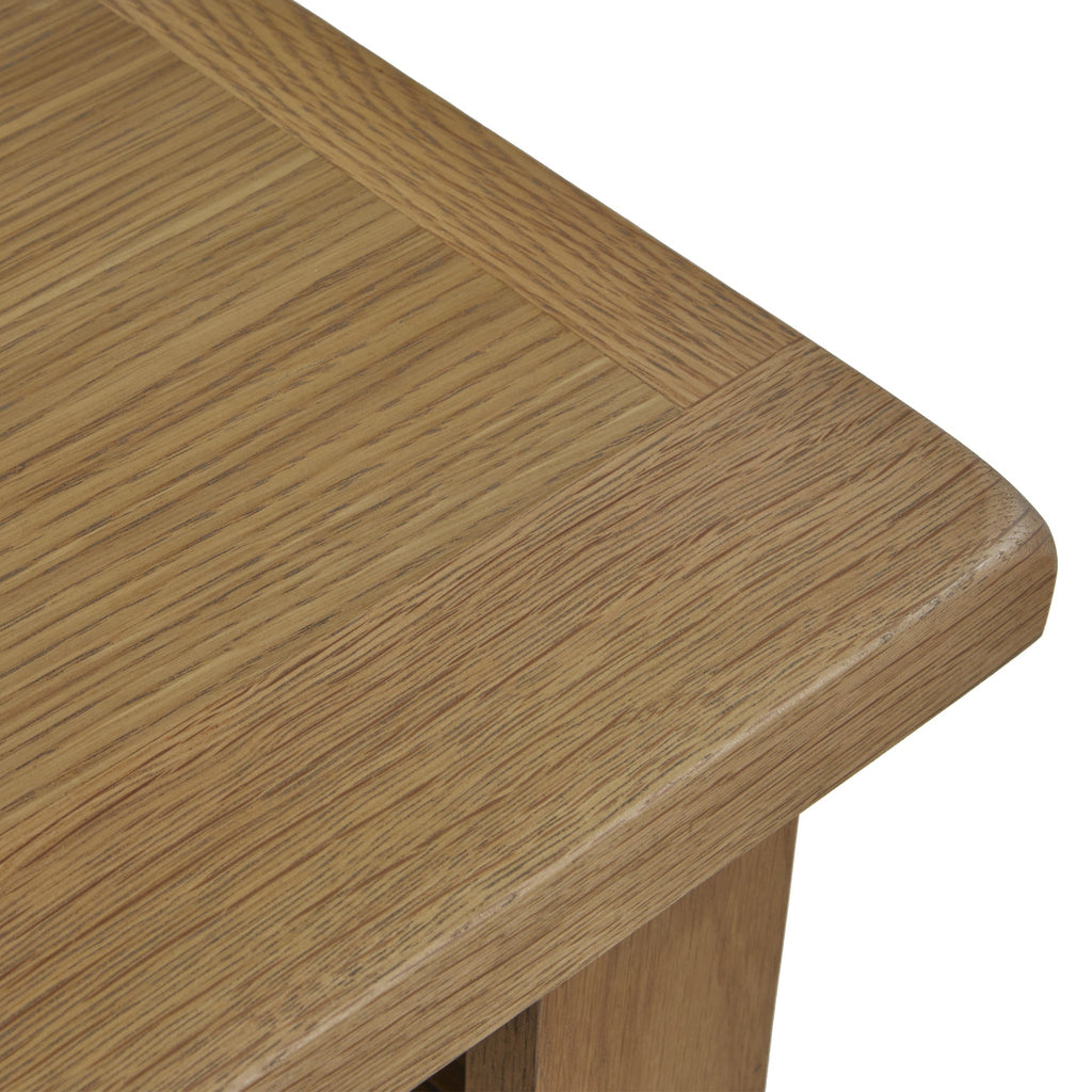 Broadway Oak Corner TV Unit with Drawer