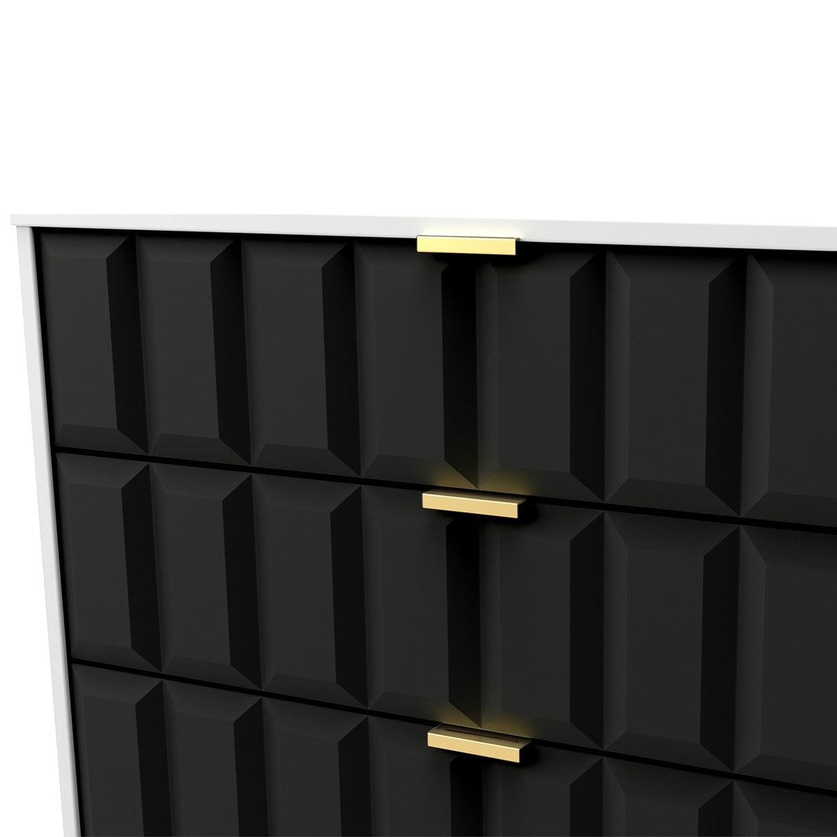 Harlow 3 Drawer Chest with Gold Hairpin Legs