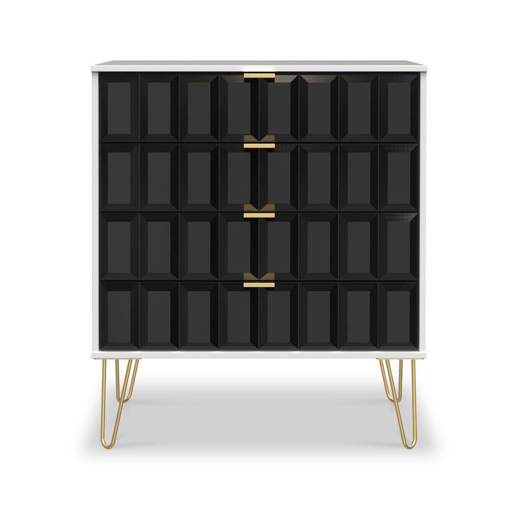 Harlow 4 Drawer Chest with Gold Hairpin Legs