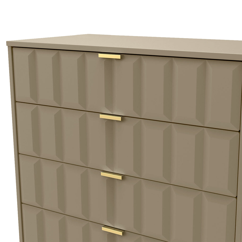 Harlow 5 Drawer Chest with Gold Hairpin Legs