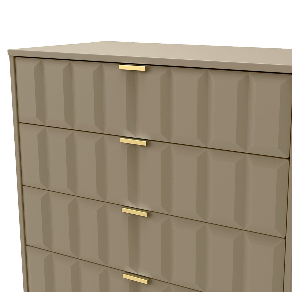 Harlow 5 Drawer Chest with Gold Hairpin Legs