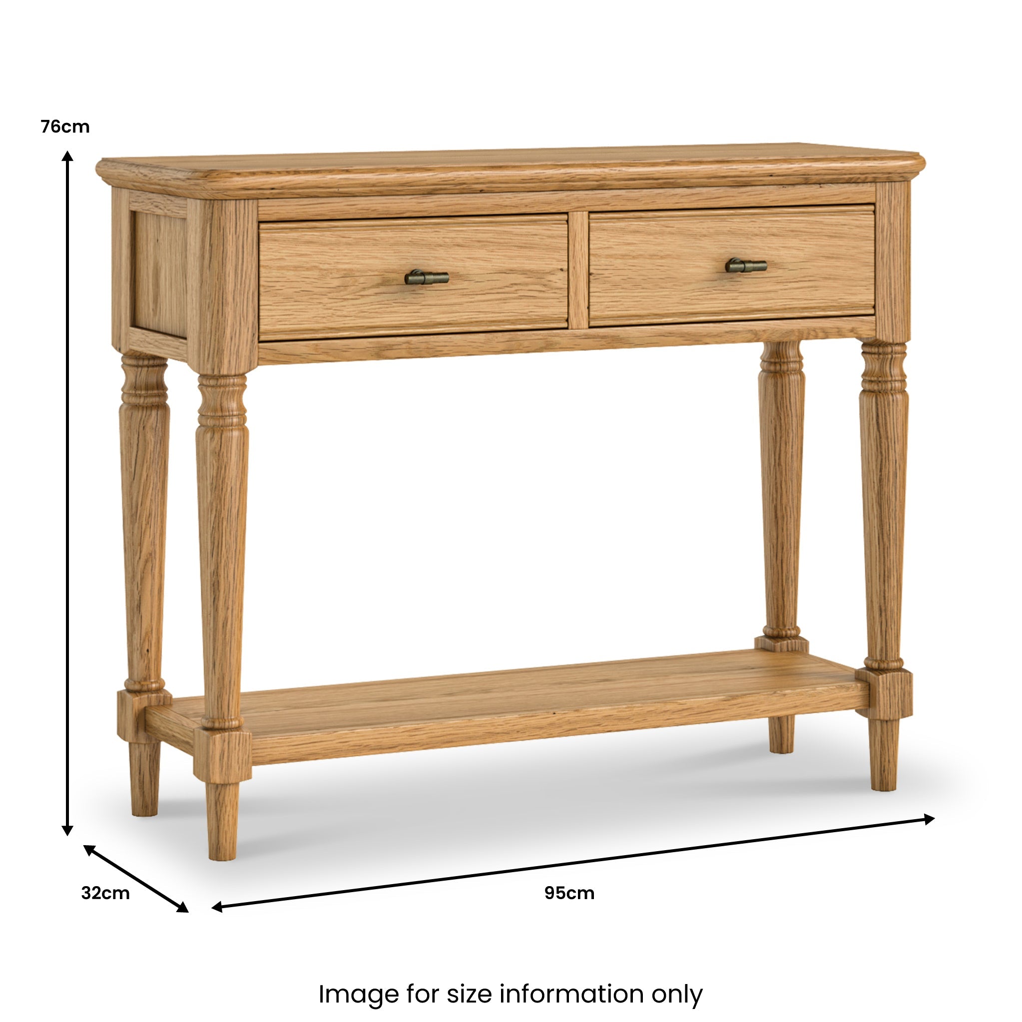 Alderley Oak Console Table With Shelf