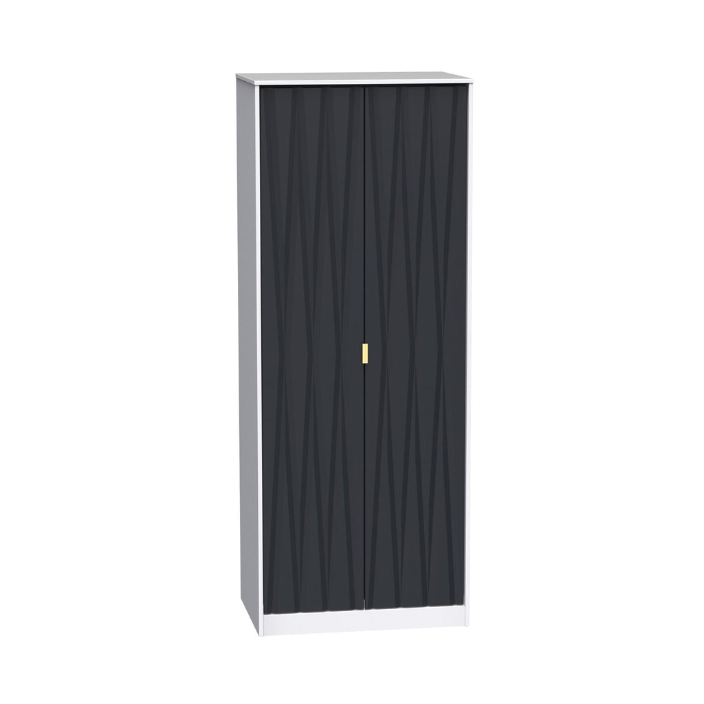 Geo Panelled 2 Door Wardrobe
