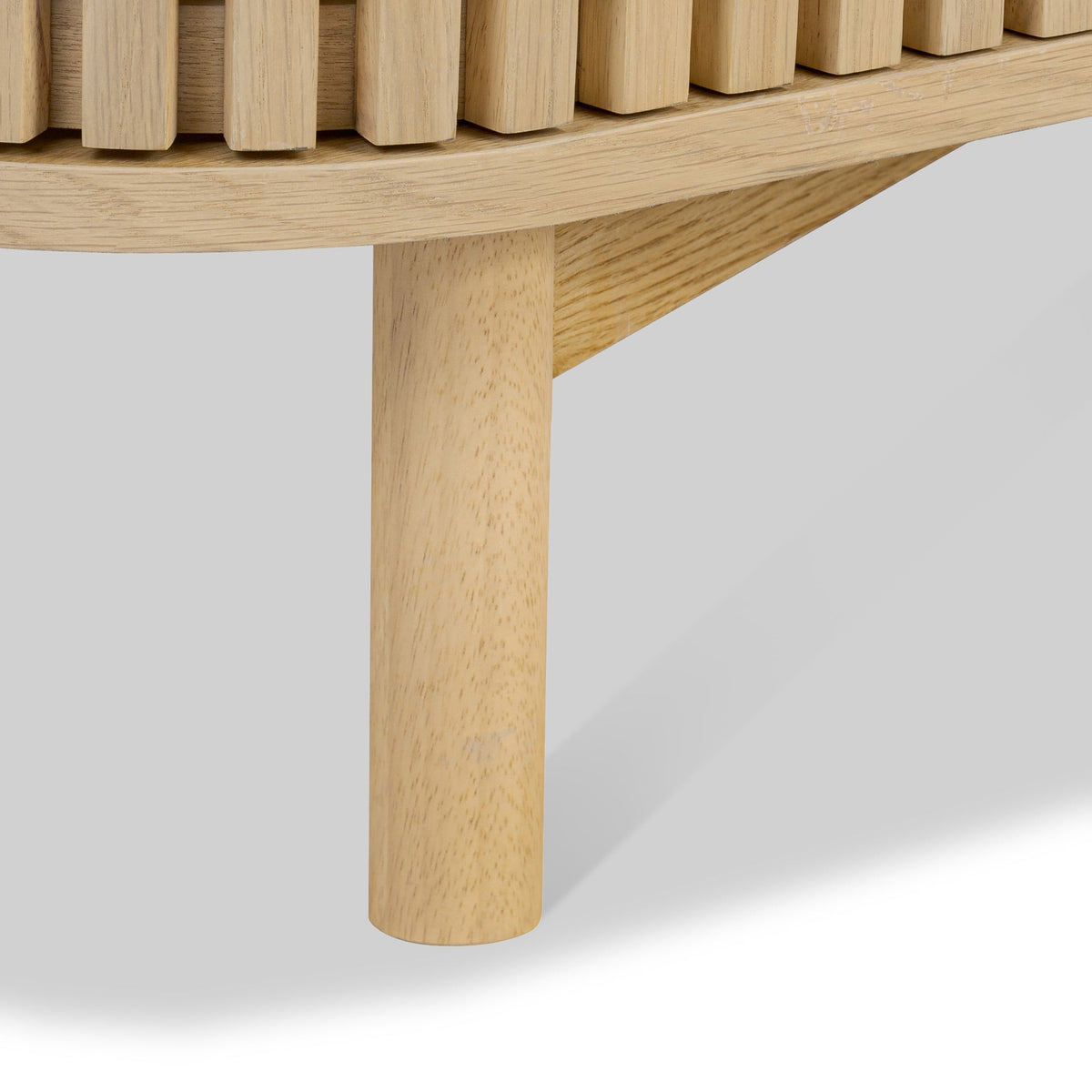 Finch Oak Slatted Storage Bench