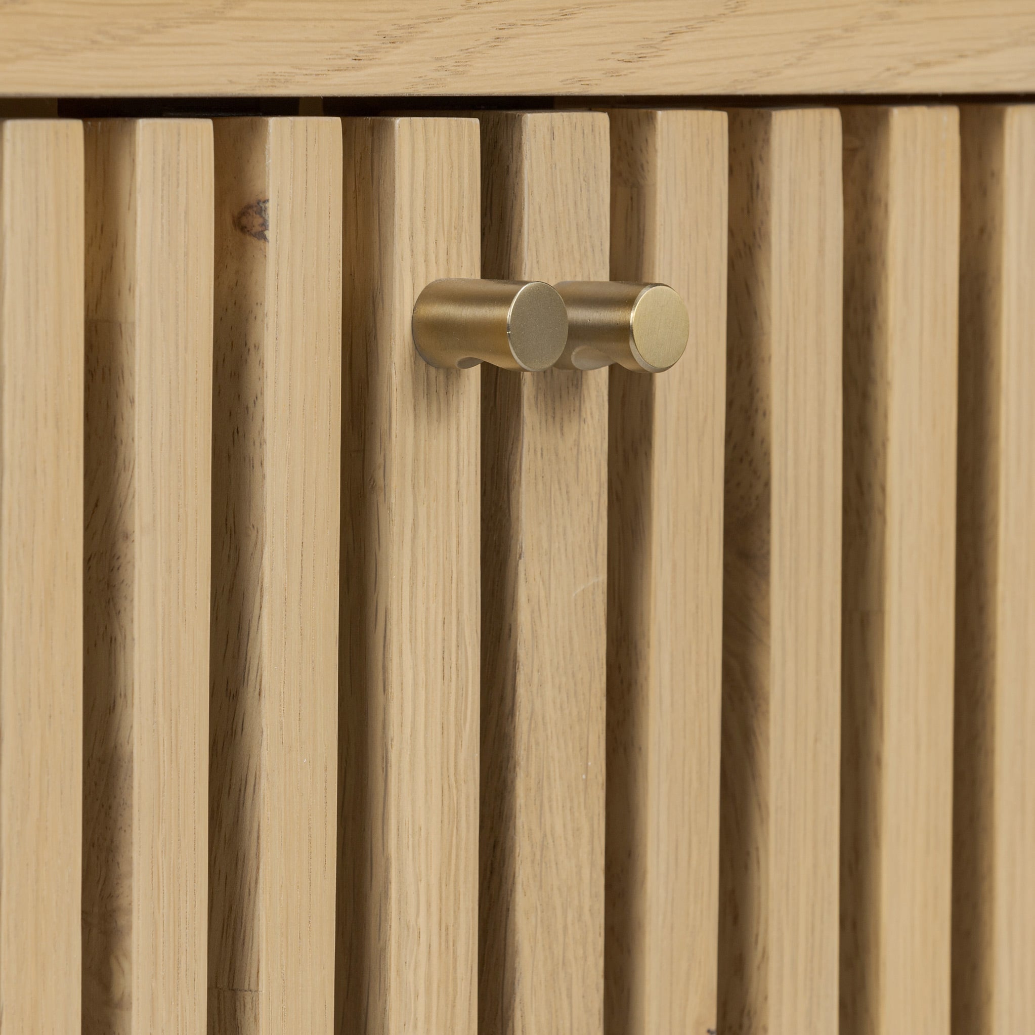 Finch Oak Slatted 4 Door Large Sideboard