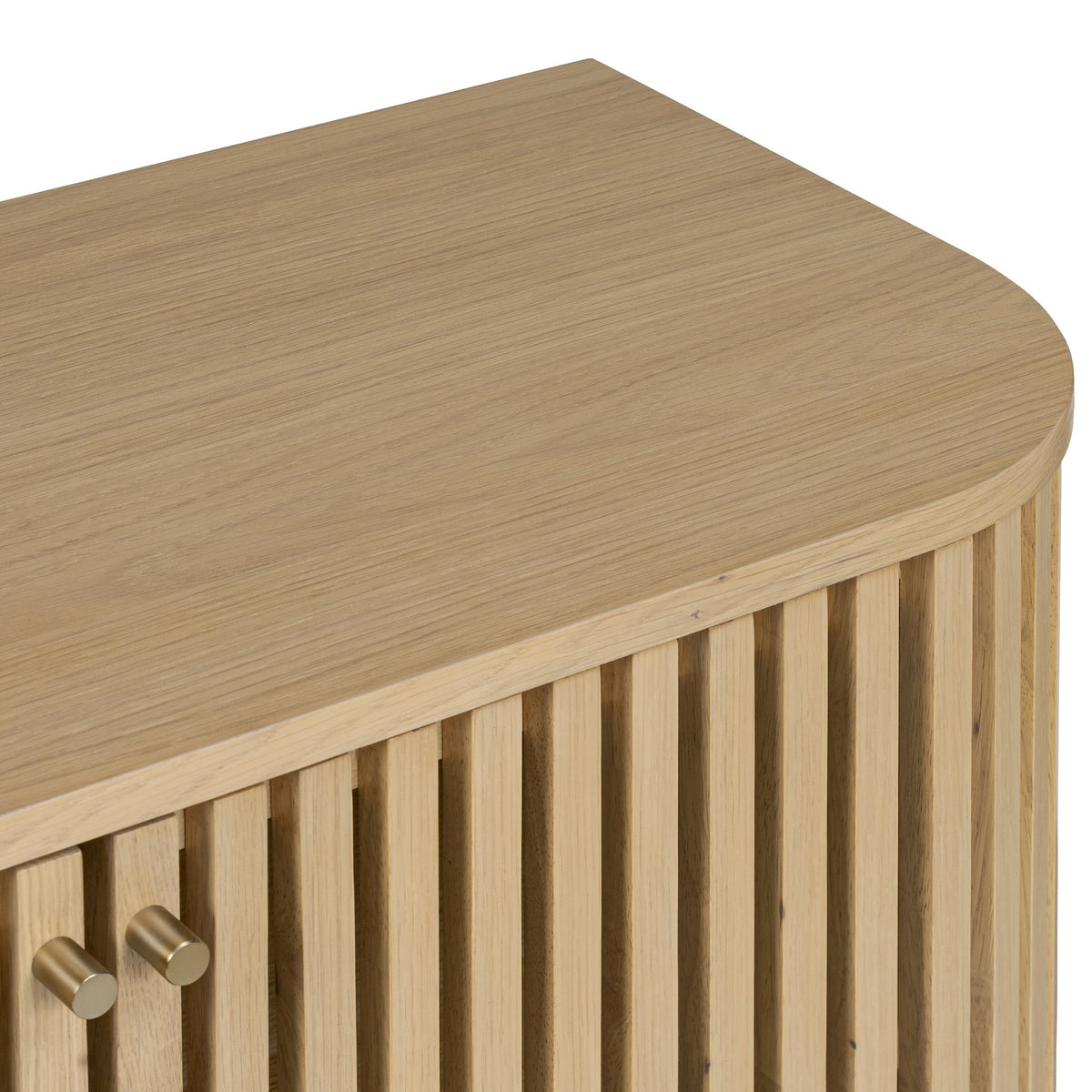 Finch Oak Slatted 4 Door Large Sideboard