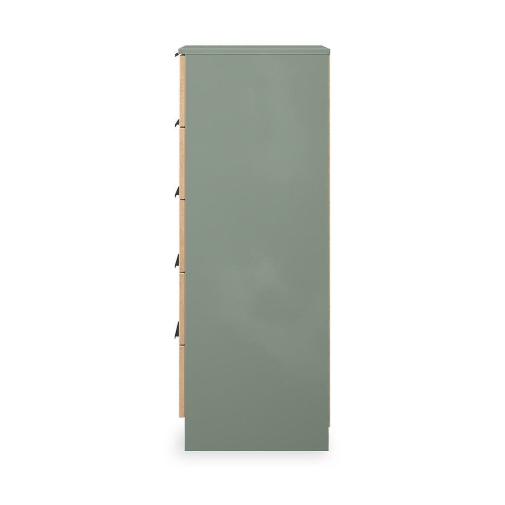 Jago Slatted Effect 5 Drawer Slim Tallboy