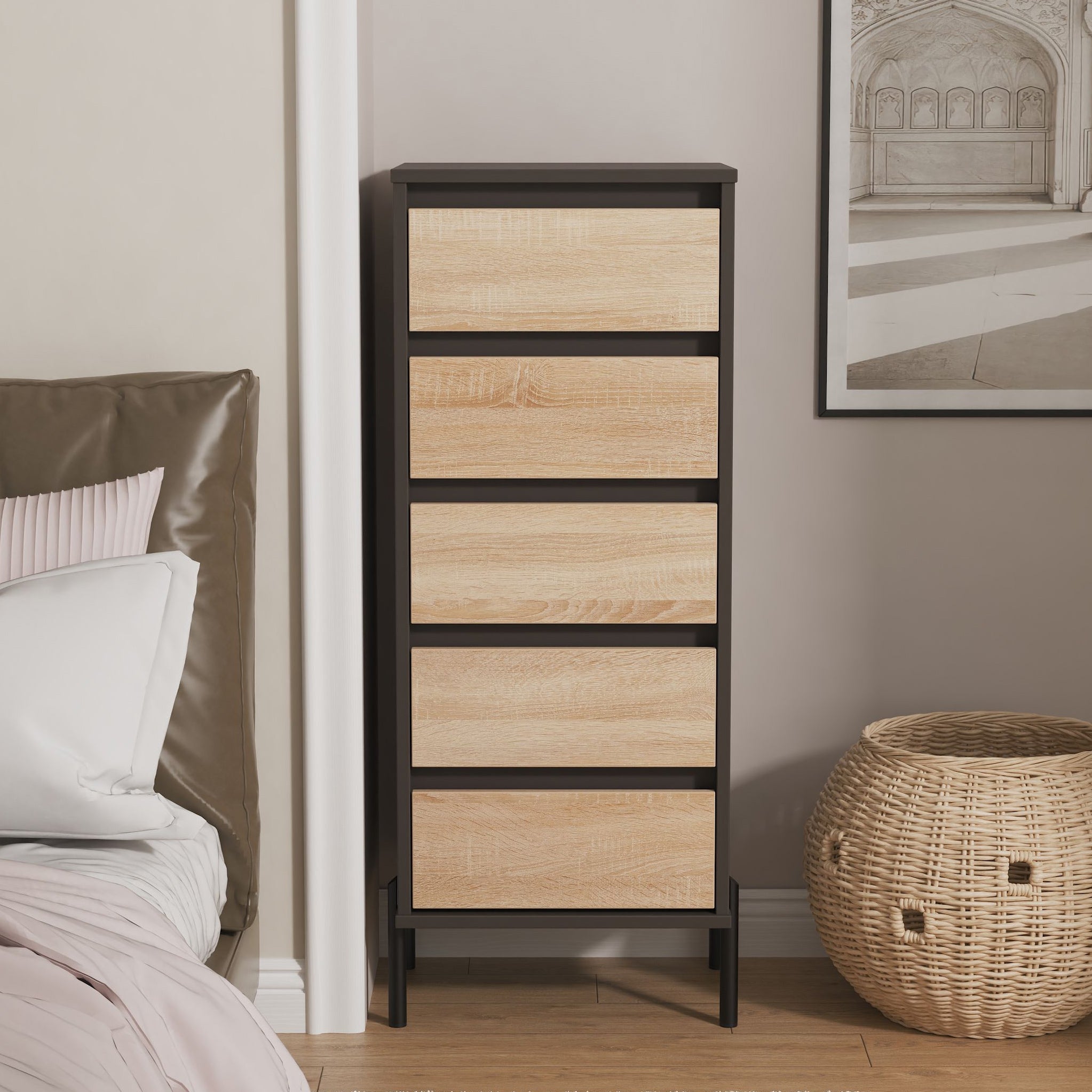 Axton 5 Drawer Tallboy Chest