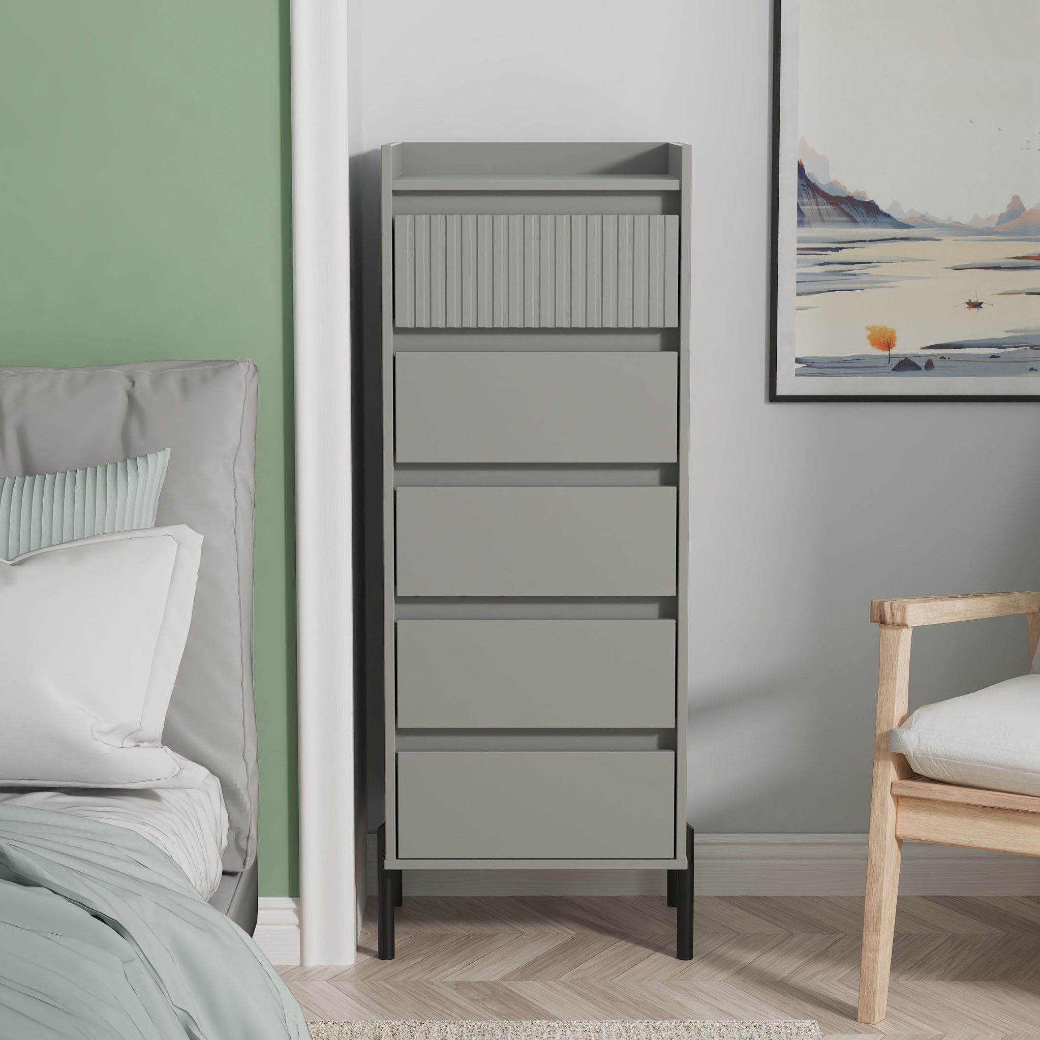 Kenton 5 Drawer Tallboy Chest