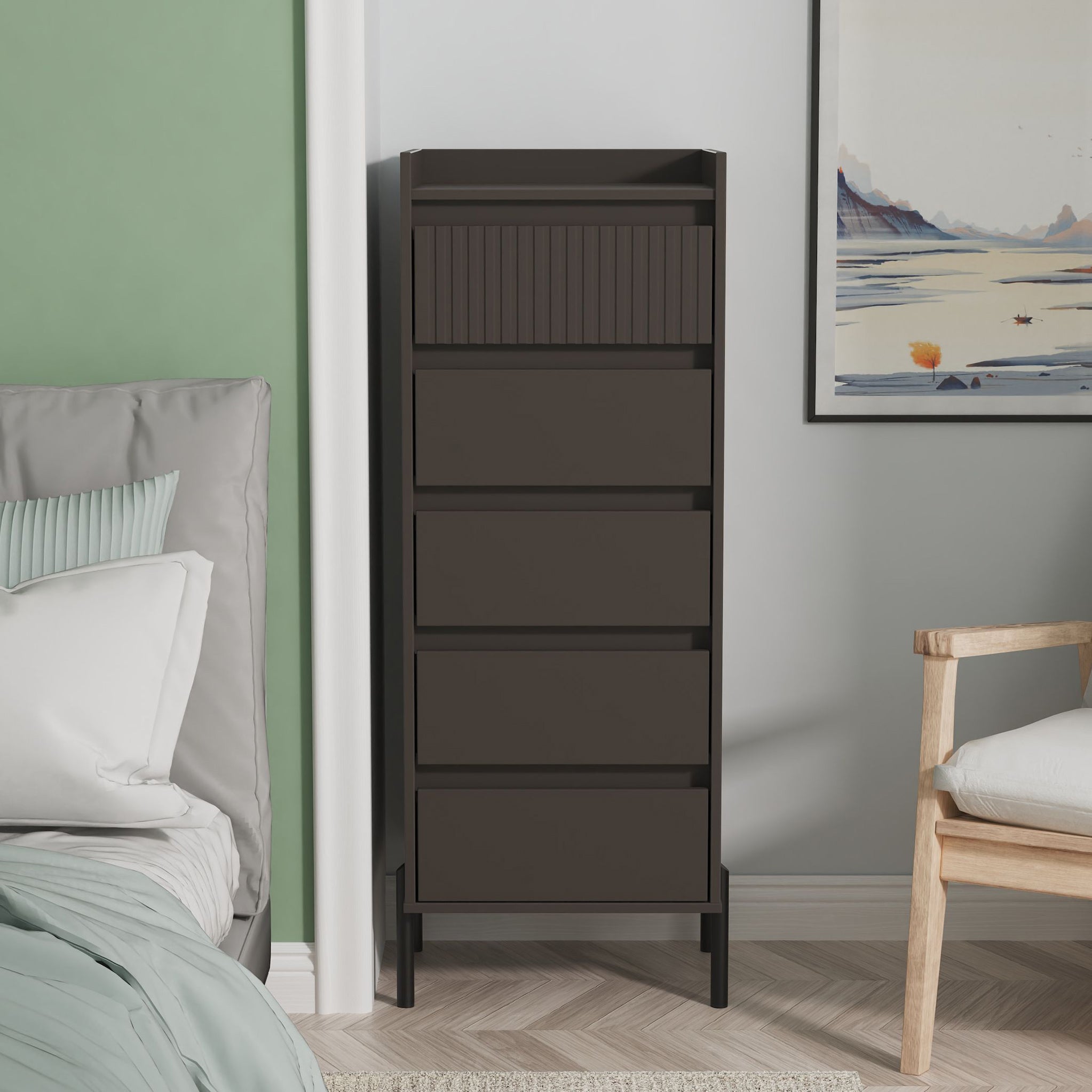 Kenton 5 Drawer Tallboy Chest