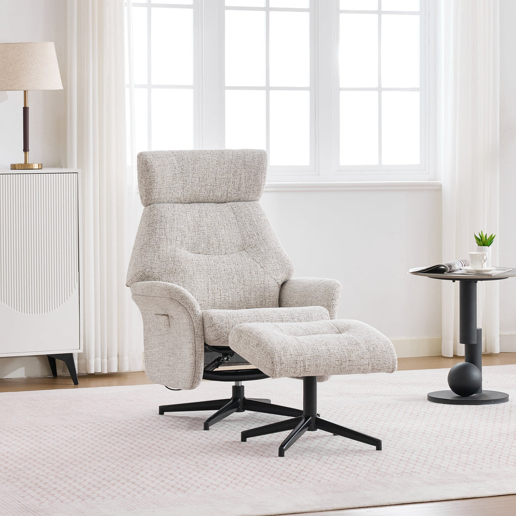 Marlowe Swivel Chair and Footstool