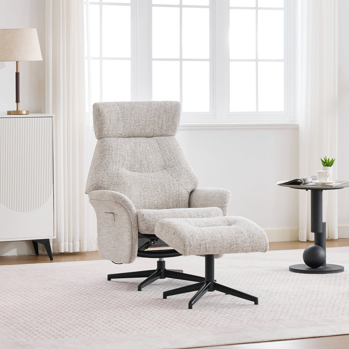 Marlowe Swivel Chair and Footstool