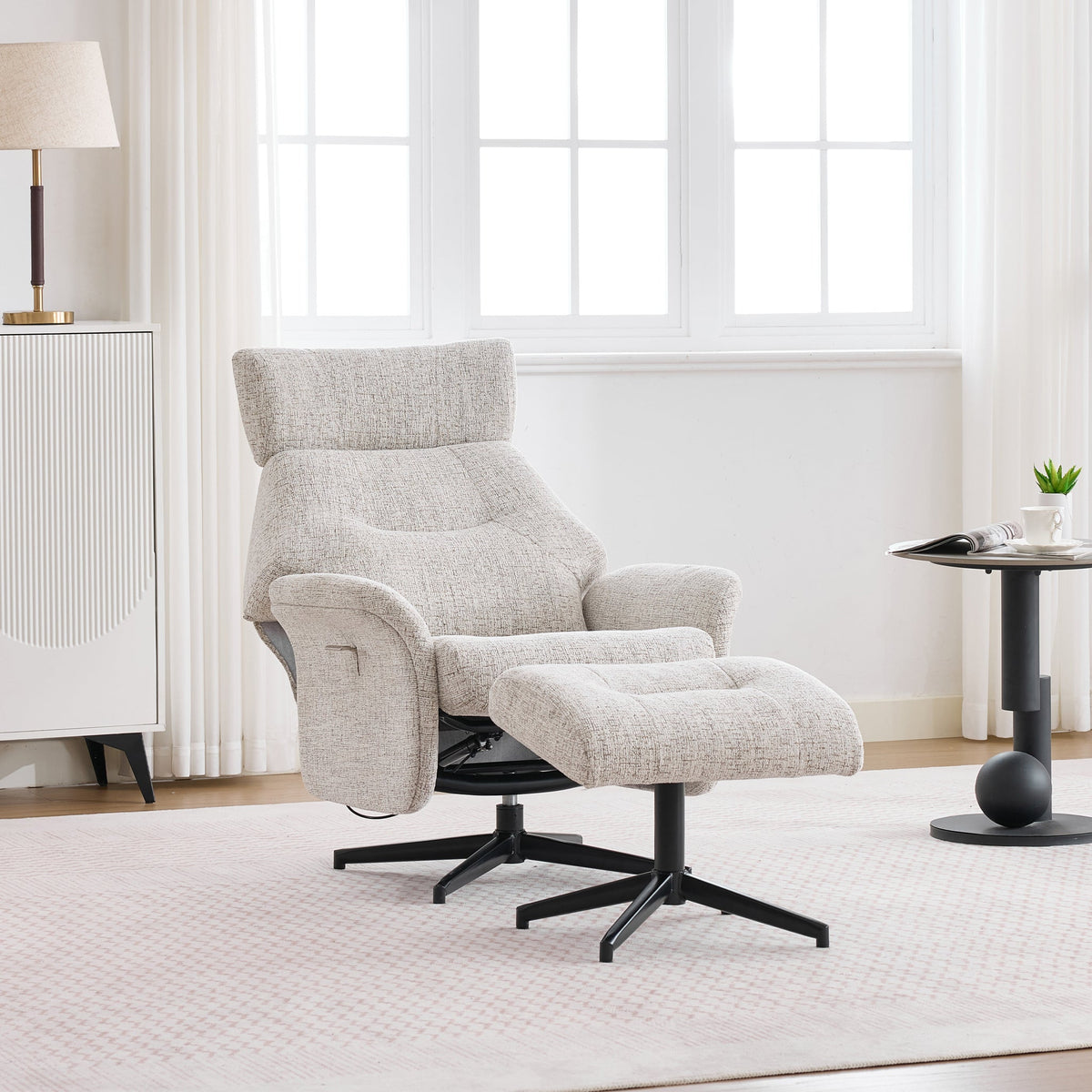 Marlowe Swivel Chair and Footstool