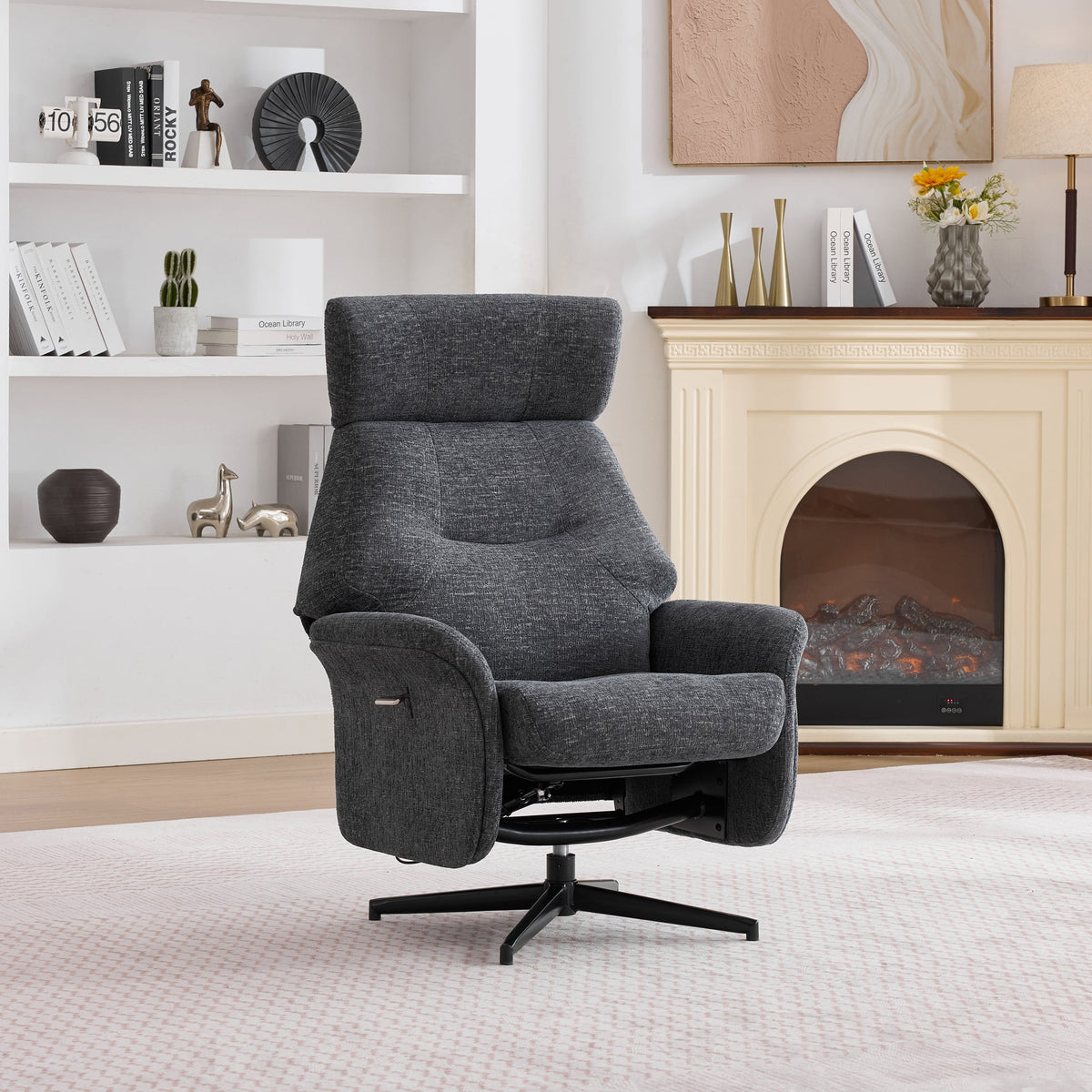 Marlowe Swivel Chair and Footstool