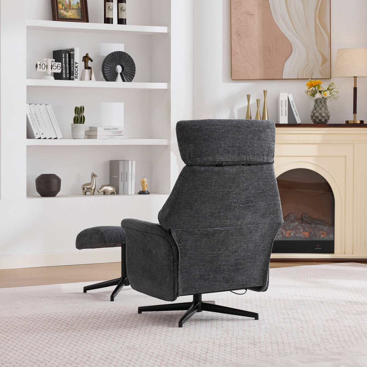 Marlowe Swivel Chair and Footstool