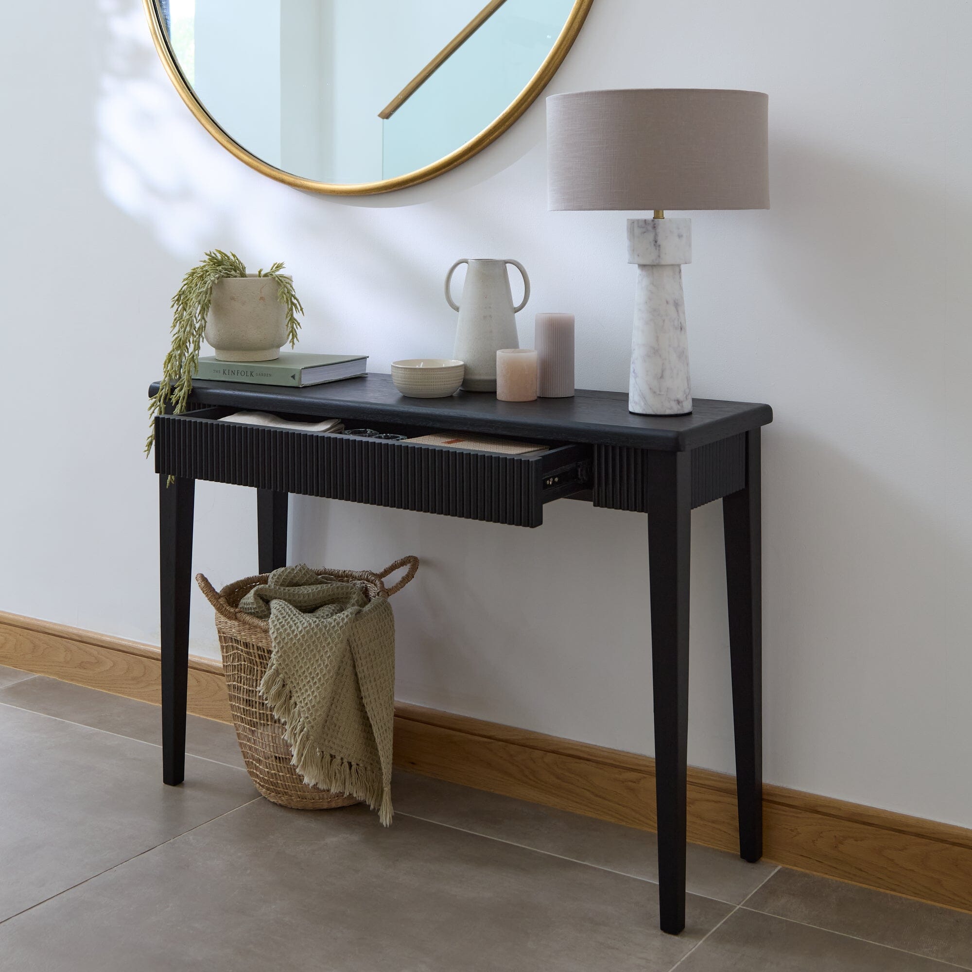 Raleigh Black Console Table