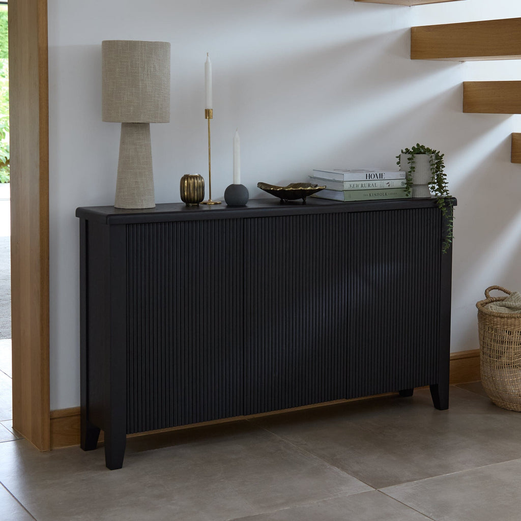 Raleigh 3 Door Large Sideboard - Black