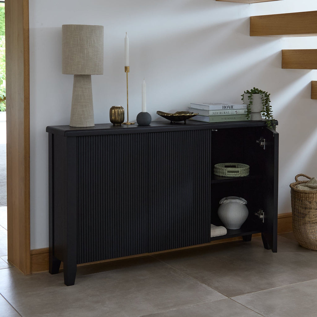 Raleigh 3 Door Large Sideboard - Black