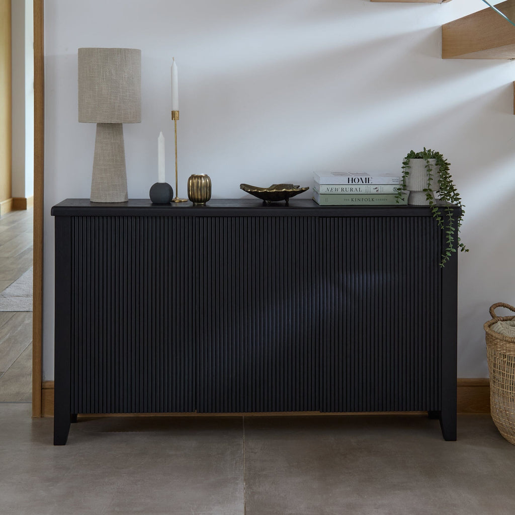 Raleigh 3 Door Large Sideboard - Black