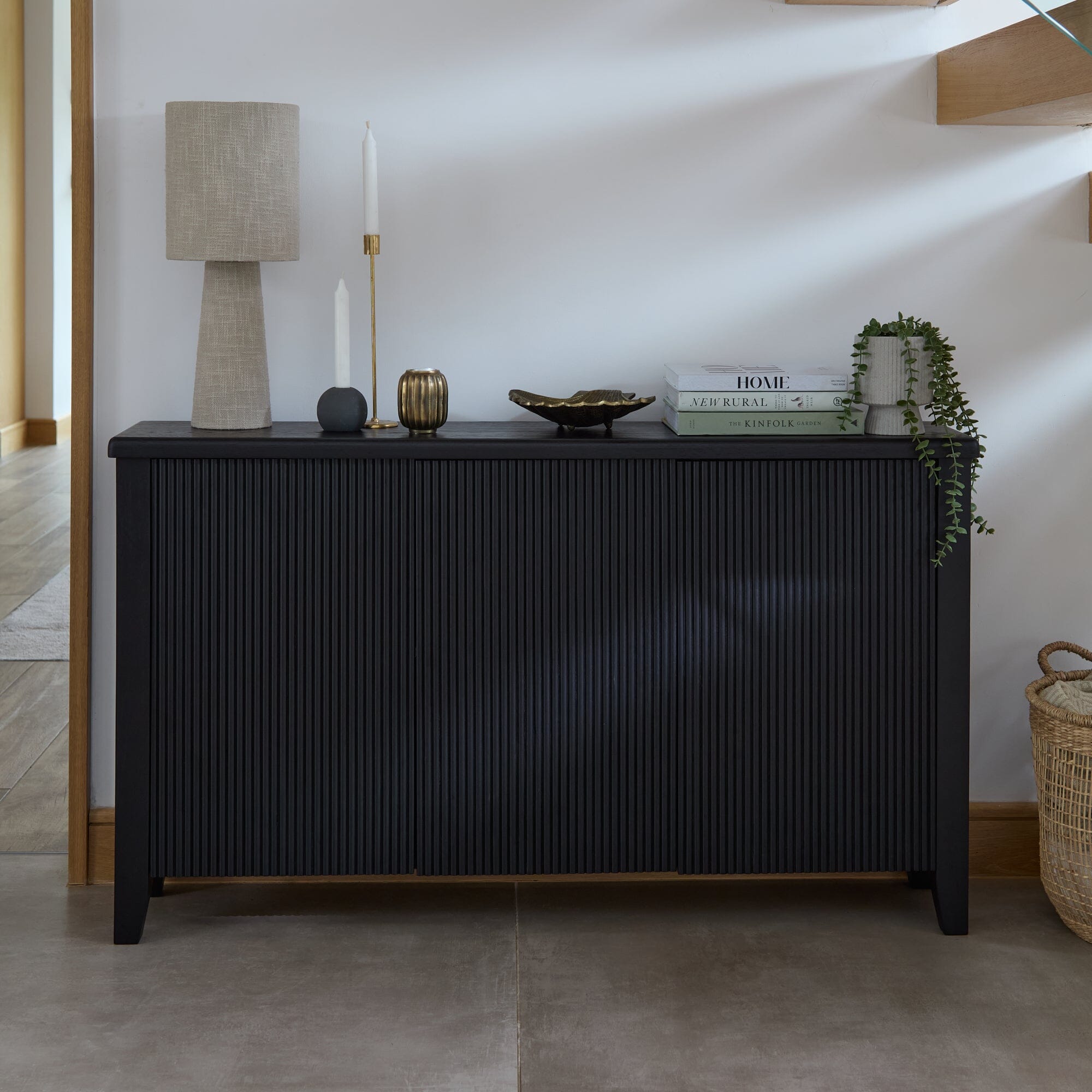 Raleigh 3 Door Large Sideboard - Black