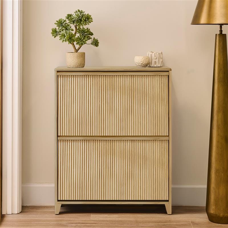 Raleigh Shoe Cabinet - 2 Door - Whitewash
