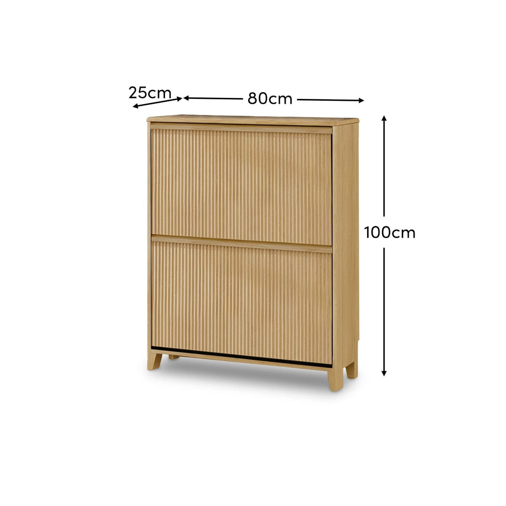 Raleigh Shoe Cabinet - 2 Door - Whitewash