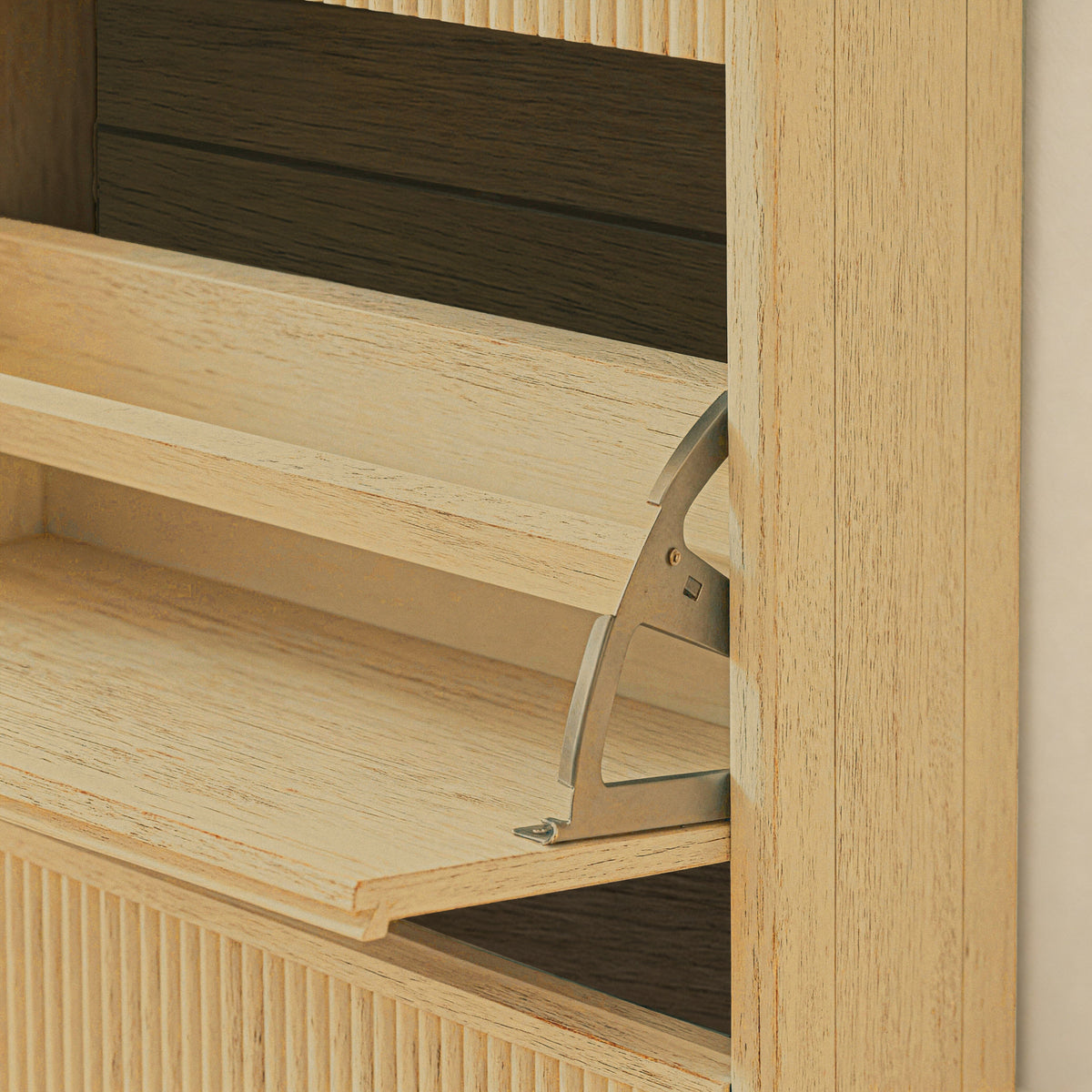Raleigh 3 Door Shoe Cabinet - Whitewash