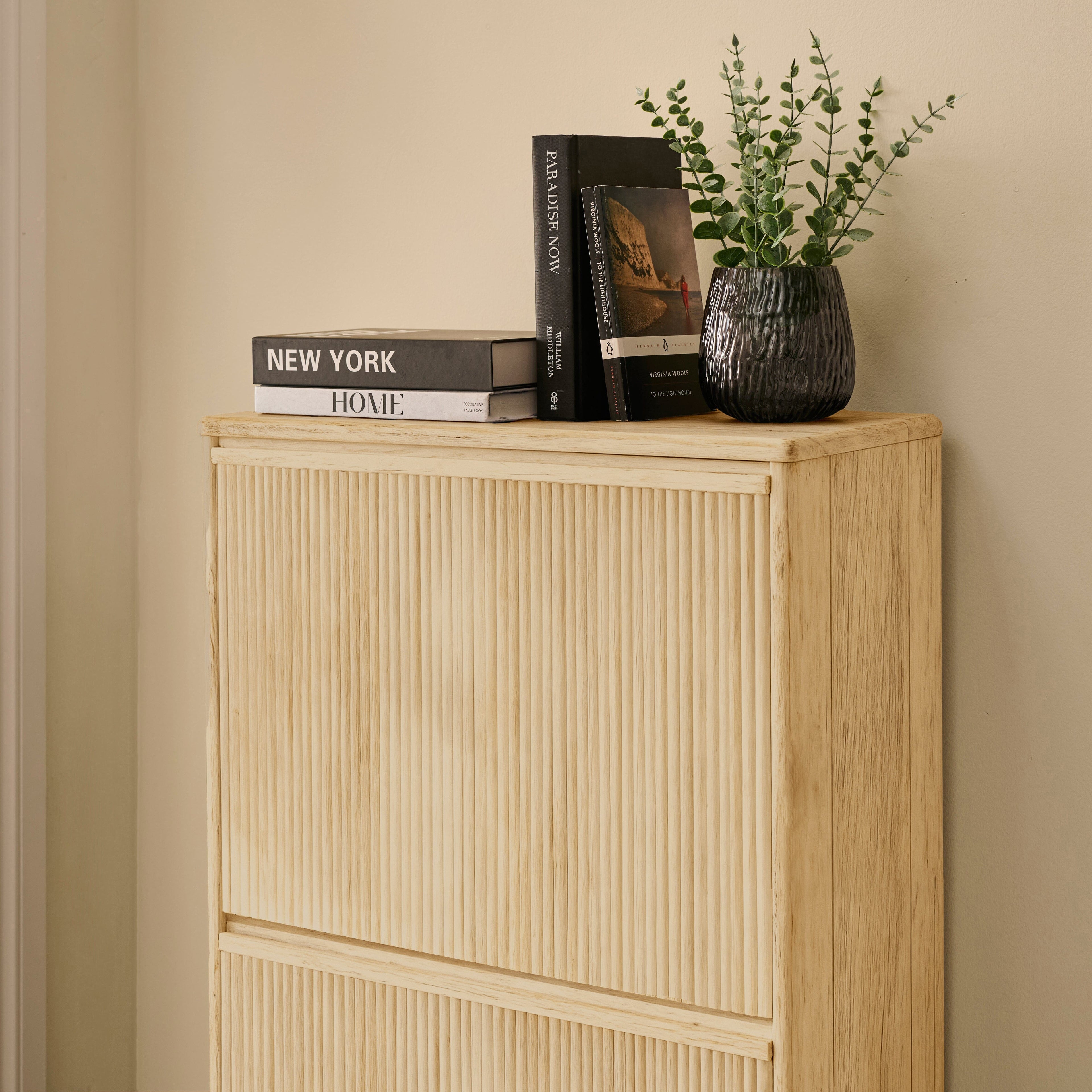 Raleigh 3 Door Shoe Cabinet - Whitewash