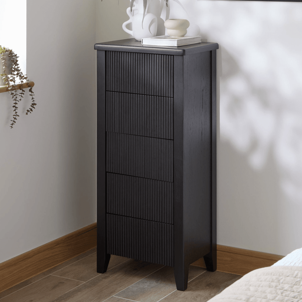 Raleigh 5 Drawer Tallboy - Black