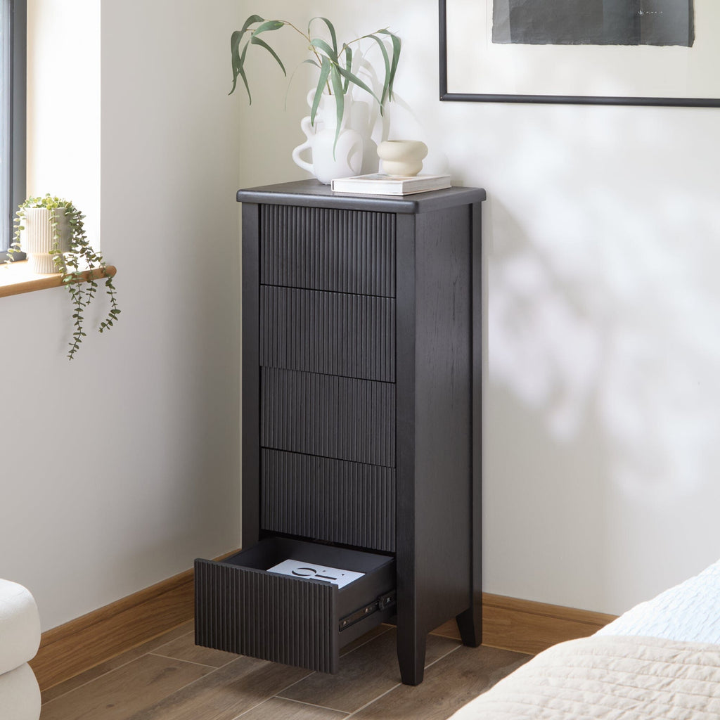 Raleigh 5 Drawer Tallboy - Black